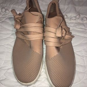 Pink satiny sneakers